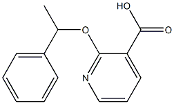2-(1-phenylethoxy)pyridine-3-carboxylic acid Structure