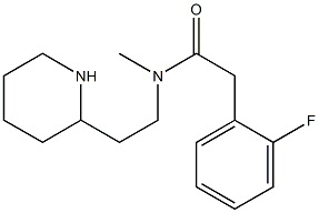 2-(2-fluorophenyl)-N-methyl-N-[2-(piperidin-2-yl)ethyl]acetamide 化学構造式
