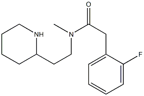 2-(2-fluorophenyl)-N-methyl-N-[2-(piperidin-2-yl)ethyl]acetamide,,结构式