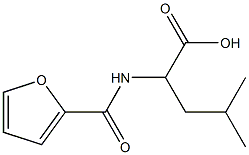 2-(2-furoylamino)-4-methylpentanoic acid Struktur