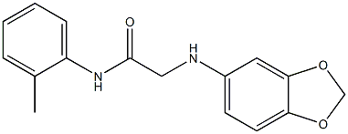 2-(2H-1,3-benzodioxol-5-ylamino)-N-(2-methylphenyl)acetamide Structure
