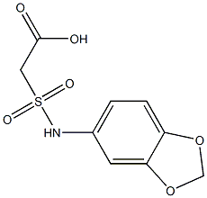 2-(2H-1,3-benzodioxol-5-ylsulfamoyl)acetic acid 结构式