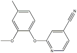 2-(2-methoxy-4-methylphenoxy)isonicotinonitrile|