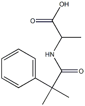 2-(2-methyl-2-phenylpropanamido)propanoic acid Struktur