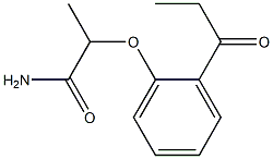 2-(2-propanoylphenoxy)propanamide,,结构式