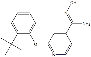 2-(2-tert-butylphenoxy)-N'-hydroxypyridine-4-carboximidamide Struktur