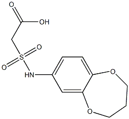 2-(3,4-dihydro-2H-1,5-benzodioxepin-7-ylsulfamoyl)acetic acid|