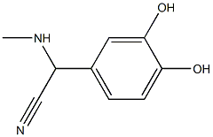 2-(3,4-dihydroxyphenyl)-2-(methylamino)acetonitrile Structure