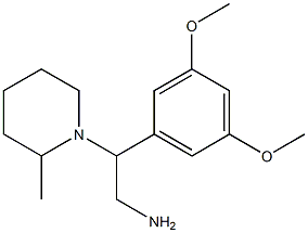 2-(3,5-dimethoxyphenyl)-2-(2-methylpiperidin-1-yl)ethan-1-amine,,结构式