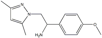 2-(3,5-dimethyl-1H-pyrazol-1-yl)-1-(4-methoxyphenyl)ethanamine 结构式