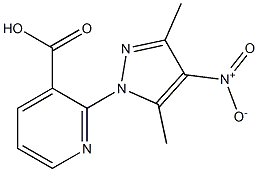 2-(3,5-dimethyl-4-nitro-1H-pyrazol-1-yl)pyridine-3-carboxylic acid Structure