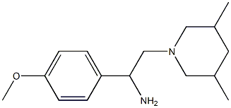 2-(3,5-dimethylpiperidin-1-yl)-1-(4-methoxyphenyl)ethanamine 结构式