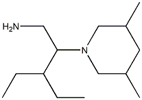 2-(3,5-dimethylpiperidin-1-yl)-3-ethylpentan-1-amine 结构式