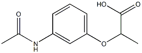 2-(3-acetamidophenoxy)propanoic acid,,结构式