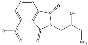 2-(3-amino-2-hydroxypropyl)-4-nitro-2,3-dihydro-1H-isoindole-1,3-dione Struktur