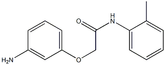 2-(3-aminophenoxy)-N-(2-methylphenyl)acetamide,,结构式