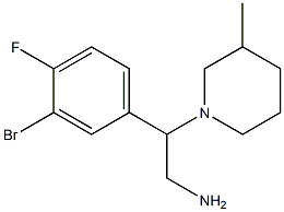 2-(3-bromo-4-fluorophenyl)-2-(3-methylpiperidin-1-yl)ethanamine 化学構造式