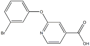 2-(3-bromophenoxy)pyridine-4-carboxylic acid 化学構造式