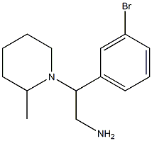 2-(3-bromophenyl)-2-(2-methylpiperidin-1-yl)ethanamine 化学構造式