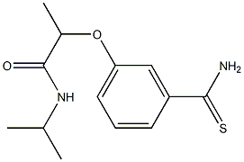 2-(3-carbamothioylphenoxy)-N-(propan-2-yl)propanamide,,结构式