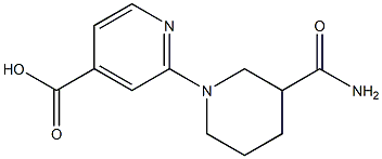 2-(3-carbamoylpiperidin-1-yl)pyridine-4-carboxylic acid Structure