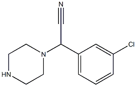 2-(3-chlorophenyl)-2-(piperazin-1-yl)acetonitrile 化学構造式
