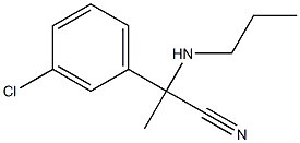 2-(3-chlorophenyl)-2-(propylamino)propanenitrile 化学構造式