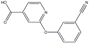 2-(3-cyanophenoxy)pyridine-4-carboxylic acid,,结构式