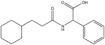 2-(3-cyclohexylpropanamido)-2-phenylacetic acid Struktur