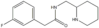 2-(3-fluorophenyl)-N-(piperidin-2-ylmethyl)acetamide Structure