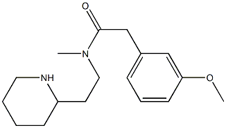 2-(3-methoxyphenyl)-N-methyl-N-[2-(piperidin-2-yl)ethyl]acetamide,,结构式