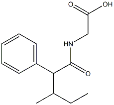 2-(3-methyl-2-phenylpentanamido)acetic acid Structure