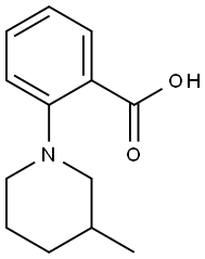 2-(3-methylpiperidin-1-yl)benzoic acid 结构式