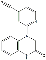 2-(3-oxo-1,2,3,4-tetrahydroquinoxalin-1-yl)pyridine-4-carbonitrile 化学構造式