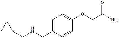 2-(4-{[(cyclopropylmethyl)amino]methyl}phenoxy)acetamide 化学構造式