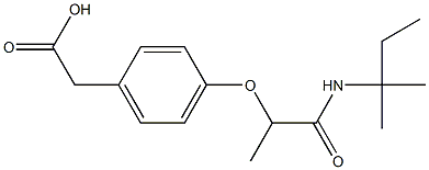 2-(4-{1-[(2-methylbutan-2-yl)carbamoyl]ethoxy}phenyl)acetic acid Structure