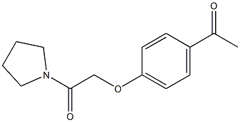 2-(4-acetylphenoxy)-1-(pyrrolidin-1-yl)ethan-1-one,,结构式