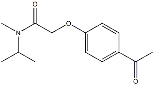2-(4-acetylphenoxy)-N-methyl-N-(propan-2-yl)acetamide 化学構造式