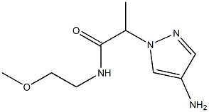 2-(4-amino-1H-pyrazol-1-yl)-N-(2-methoxyethyl)propanamide 化学構造式