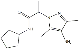 2-(4-amino-3,5-dimethyl-1H-pyrazol-1-yl)-N-cyclopentylpropanamide Structure