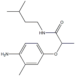 2-(4-amino-3-methylphenoxy)-N-(3-methylbutyl)propanamide 结构式