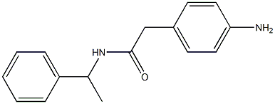 2-(4-aminophenyl)-N-(1-phenylethyl)acetamide Struktur