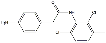 2-(4-aminophenyl)-N-(2,6-dichloro-3-methylphenyl)acetamide Structure