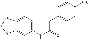 2-(4-aminophenyl)-N-(2H-1,3-benzodioxol-5-yl)acetamide Structure