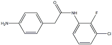 2-(4-aminophenyl)-N-(3-chloro-2-fluorophenyl)acetamide,,结构式