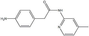 2-(4-aminophenyl)-N-(4-methylpyridin-2-yl)acetamide,,结构式