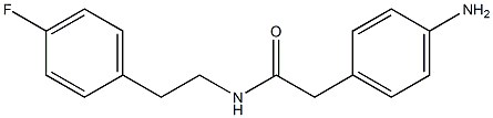 2-(4-aminophenyl)-N-[2-(4-fluorophenyl)ethyl]acetamide 结构式