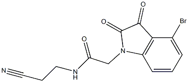 2-(4-bromo-2,3-dioxo-2,3-dihydro-1H-indol-1-yl)-N-(2-cyanoethyl)acetamide