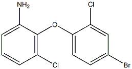 2-(4-bromo-2-chlorophenoxy)-3-chloroaniline Struktur