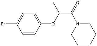 2-(4-bromophenoxy)-1-(piperidin-1-yl)propan-1-one,,结构式